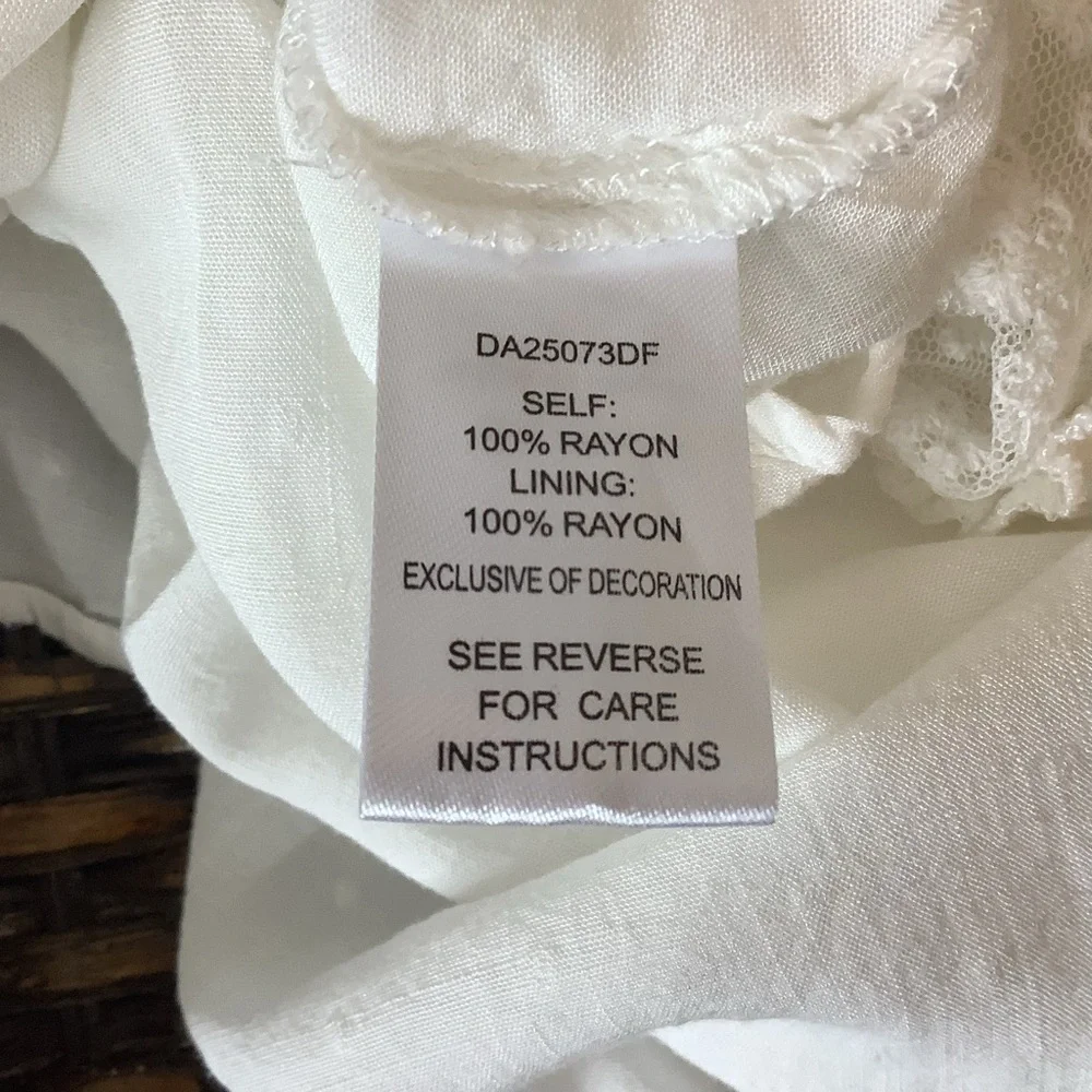 Baltic Born Rayna Deep V White Maxi Dress XL Wedding Boho Festival Fairy - Picture 12 of 12